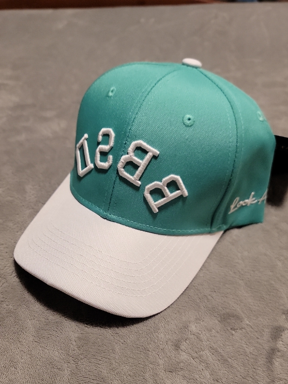 NWT Invicta Reversed BBSD Turquoise White 6 Panel Baseball Hat Cap "Look A Live"